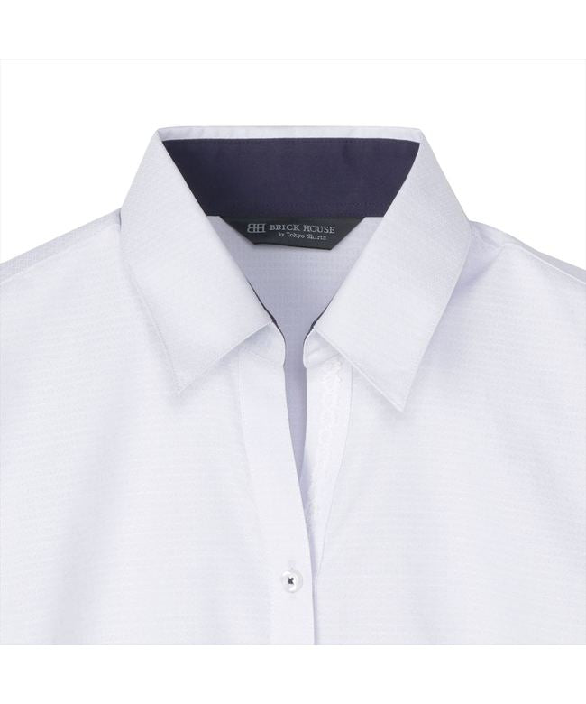 トーキョーシャツ TOKYO SHIRTS 【透け防止】 スキッパー 長袖 形態安定 レディースシャツ (パープル) パープル
