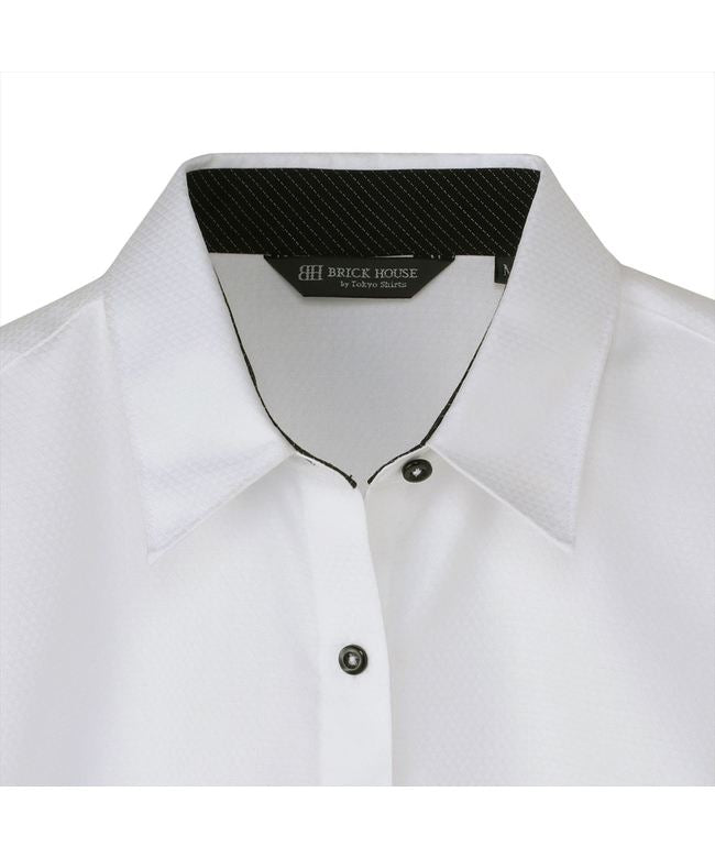 トーキョーシャツ TOKYO SHIRTS 【超形態安定】 レギュラー 七分袖 形態安定 綿100% レディースシャツ (ホワイト) ホワイト