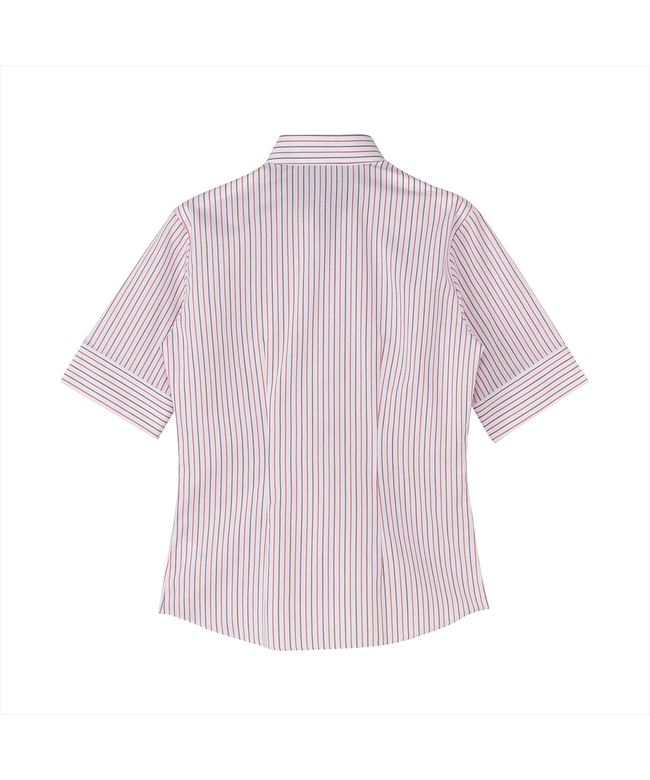 トーキョーシャツ TOKYO SHIRTS 【吸水速乾】 スキッパー 五分袖 形態安定 レディースシャツ (レッド) レッド