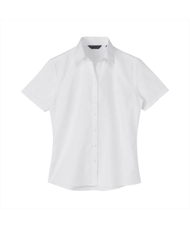 トーキョーシャツ TOKYO SHIRTS 【透け防止】 スキッパー 半袖 形態安定 レディースシャツ (ホワイト) ホワイト