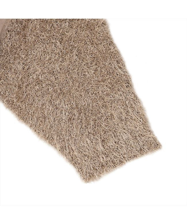 トーキョーシャツ TOKYO SHIRTS ニット 袖フェザー切替プルオーバー 五分袖 レディース (ブラウン) ブラウン