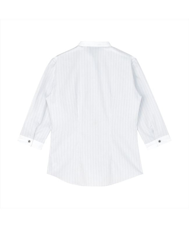 トーキョーシャツ TOKYO SHIRTS 【透け防止】 スタンド 七分袖 形態安定 レディースシャツ (グレー) グレー