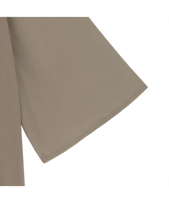 トーキョーシャツ TOKYO SHIRTS フレア袖 シアーブラウス 七分袖 レディース (ブラウン) ブラウン