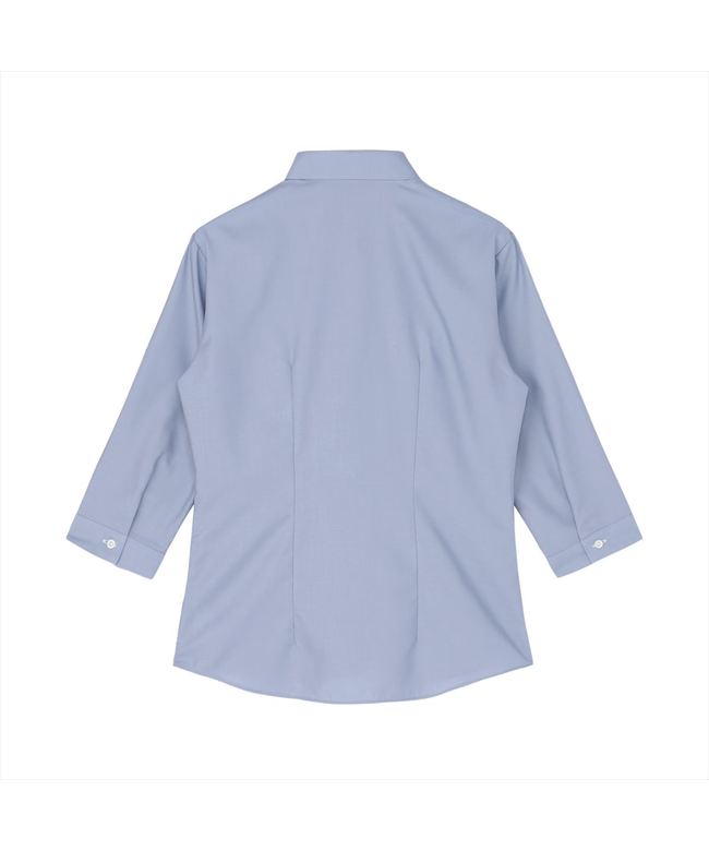 トーキョーシャツ TOKYO SHIRTS ワイド 七分袖 形態安定 レディースシャツ (スモーキーブルー) スモーキーブルー