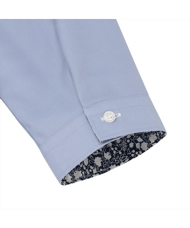 トーキョーシャツ TOKYO SHIRTS ワイド 七分袖 形態安定 レディースシャツ (スモーキーブルー) スモーキーブルー