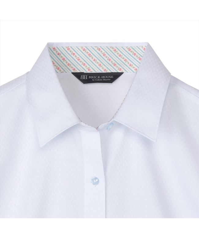 トーキョーシャツ TOKYO SHIRTS 【透け防止】 レギュラー 七分袖 形態安定 レディースシャツ (サックス) サックス