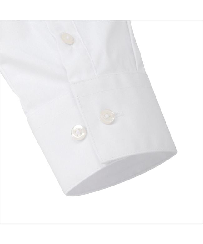 トーキョーシャツ TOKYO SHIRTS 【透け防止・白無地】 スキッパー 長袖 形態安定 レディースシャツ (ホワイト) ホワイト