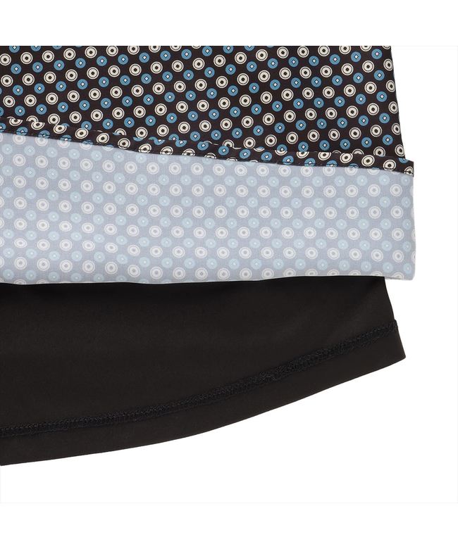 トーキョーシャツ TOKYO SHIRTS スタンドタック プリントブラウス 長袖 レディース (ネイビー) ネイビー