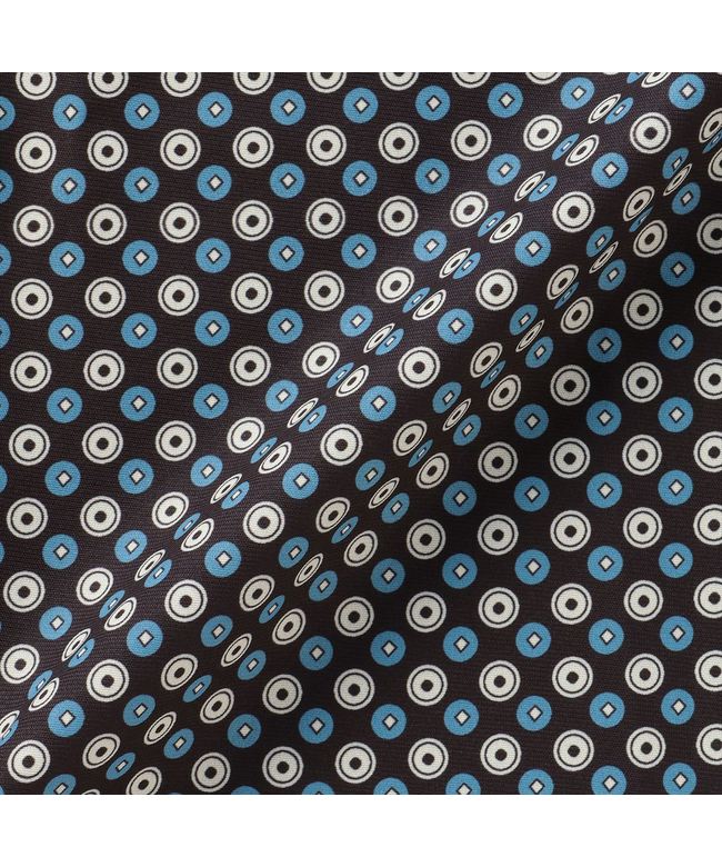 トーキョーシャツ TOKYO SHIRTS スタンドタック プリントブラウス 長袖 レディース (ネイビー) ネイビー