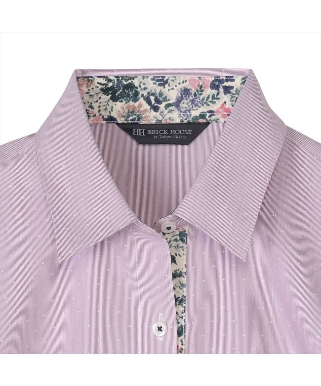 トーキョーシャツ TOKYO SHIRTS 【透け防止】 レギュラー 長袖 形態安定 レディースシャツ (パープル) パープル