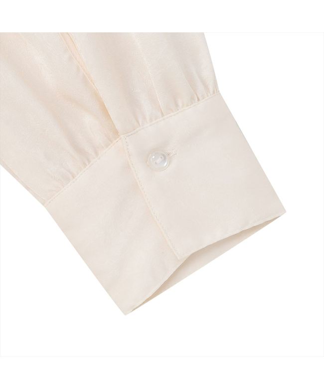 トーキョーシャツ TOKYO SHIRTS クラッシュスエード ペプラムシャツブラウス 長袖 レディース (オフホワイト) オフホワイト