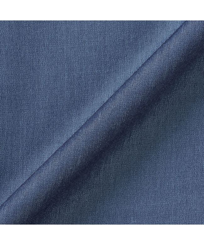 トーキョーシャツ TOKYO SHIRTS デニム風 衿フリル ブラウス 長袖 レディース (ブルー) ブルー