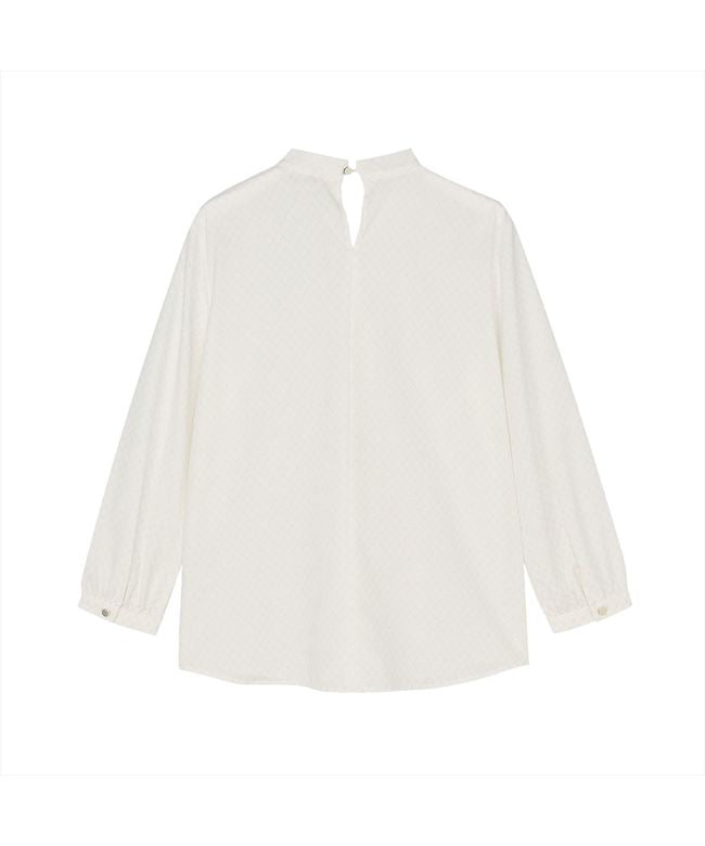 トーキョーシャツ TOKYO SHIRTS シルキーサテン パーツ付ボウタイ ブラウス 長袖 レディース (ホワイト) ホワイト