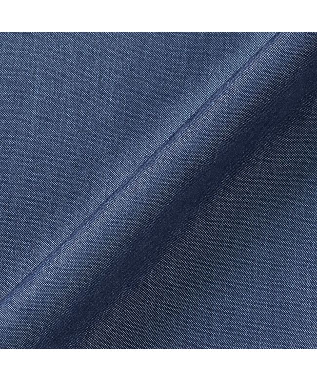 トーキョーシャツ TOKYO SHIRTS デニム風 ペプラム シャツブラウス 長袖 レディース (ブルー) ブルー