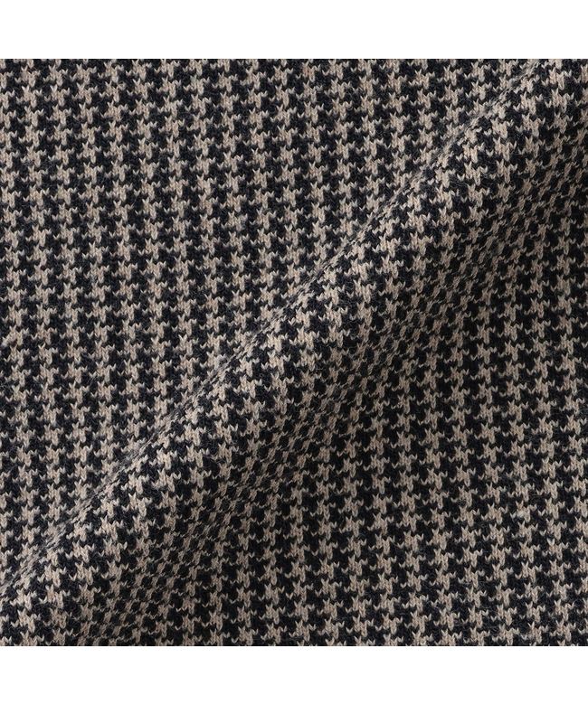トーキョーシャツ TOKYO SHIRTS アウター 千鳥格子柄ジャカード フード付き コーディガン レディース (ダークネイビー×ベージュ) ダークネイビー×ベージュ