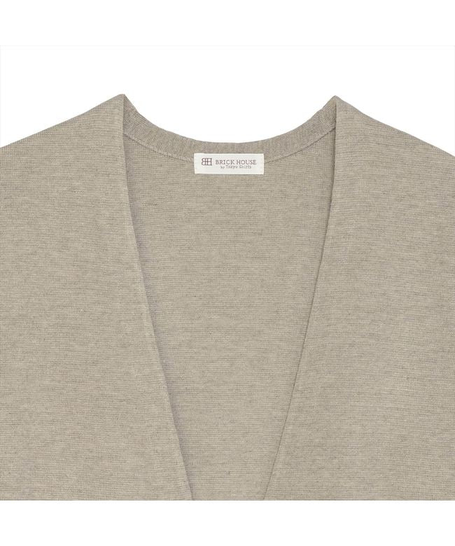 トーキョーシャツ TOKYO SHIRTS アウター ノーカラー コーディガン レディース (ベージュ) ベージュ