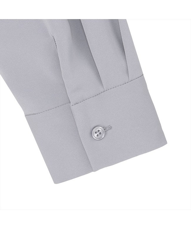 トーキョーシャツ TOKYO SHIRTS シルキーサテン レギュラー シャツブラウス 長袖 レディース (ブルーグレー) ブルーグレー