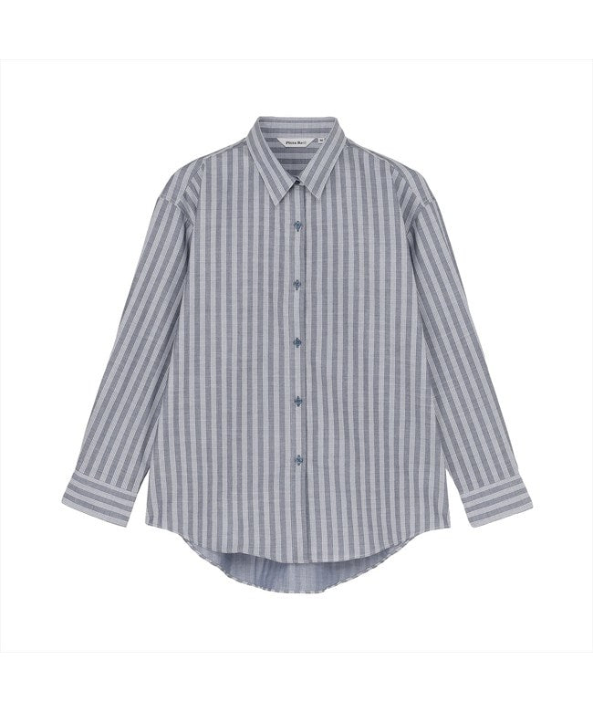 トーキョーシャツ TOKYO SHIRTS 【Pitta Re:)】 Wガーゼ ワイドフィットシャツ 長袖 綿100% レディース カジュアルシャツ (ブルー) ブルー