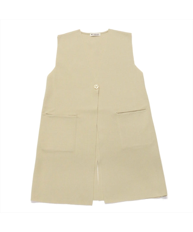 トーキョーシャツ TOKYO SHIRTS 総針ロングニットジレ
