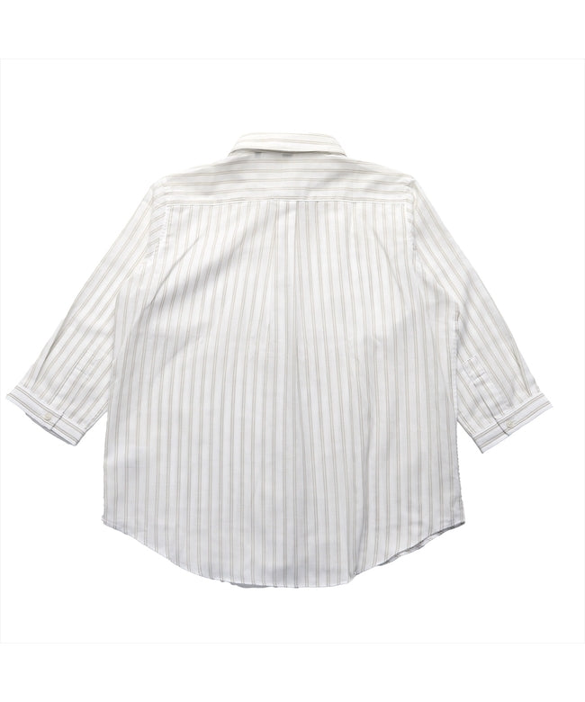 トーキョーシャツ TOKYO SHIRTS 【Pitta Re:)】 Wガーゼ レギュラー衿 綿100% 七分袖シャツ (ベージュ) ベージュ