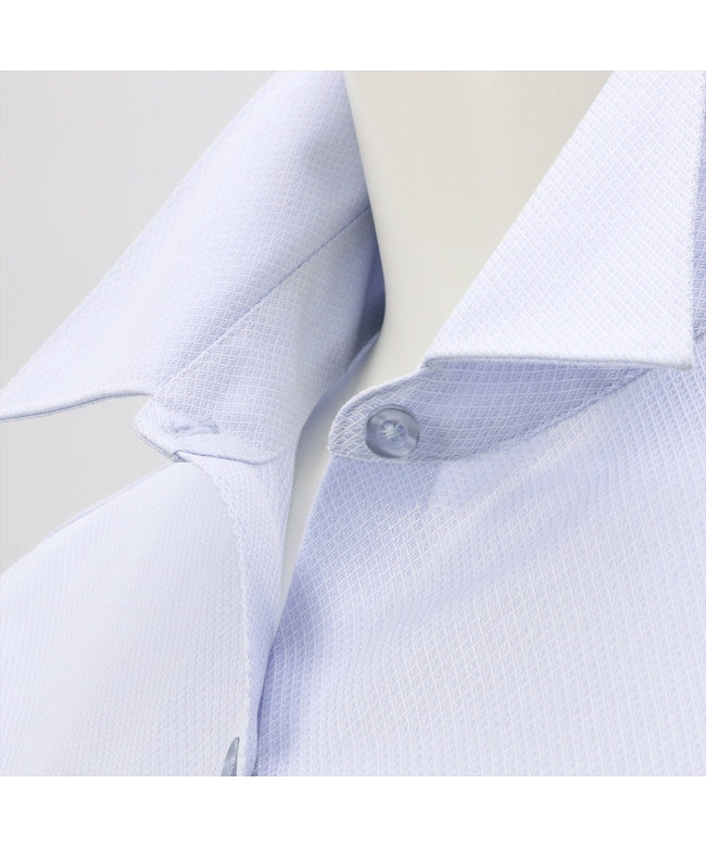 トーキョーシャツ TOKYO SHIRTS 【超形態安定】 レギュラー衿 綿100% 七分袖 レディースシャツ (ブルー) ブルー