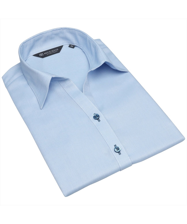 TOKYO SHIRTS Wrinkle-Free No-Iron Skipper Collar Three-Quarter Sleeve