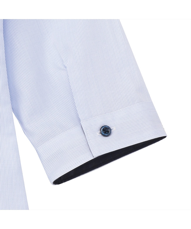 トーキョーシャツ TOKYO SHIRTS 形態安定 ワイド衿 七分袖 レディースシャツ (サックス) サックス