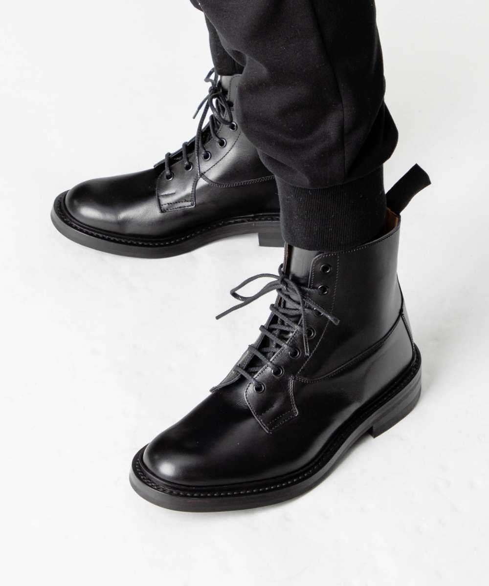 トリッカーズ Tricker's トリッカーズ Tricker's BURFORD バーフォード PLAIN TOE BOOTS 外羽根プレーントゥブーツ 5635 ブーツ メンズ シューズ (BLACK) BLACK