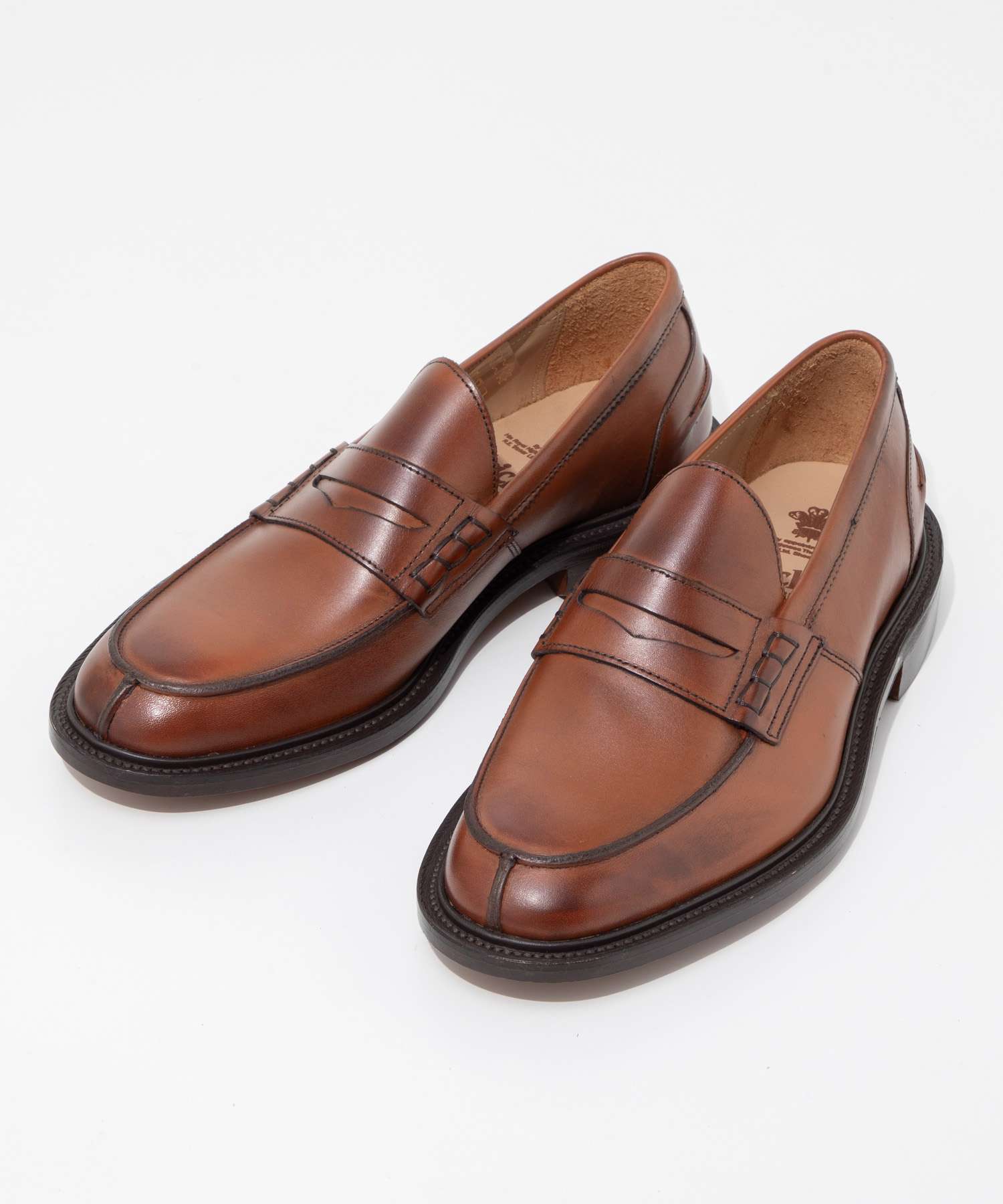 トリッカーズ Tricker's トリッカーズ Tricker's JAMES ジェームズ PENNY LOAFER コインローファー 3227 モカシン メンズ シューズ (CHESTNUT) CHESTNUT