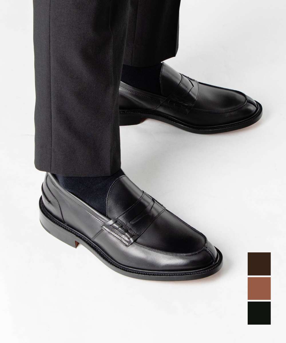 トリッカーズ Tricker's トリッカーズ Tricker's JAMES ジェームズ PENNY LOAFER コインローファー 3227 モカシン メンズ シューズ (CHESTNUT) CHESTNUT