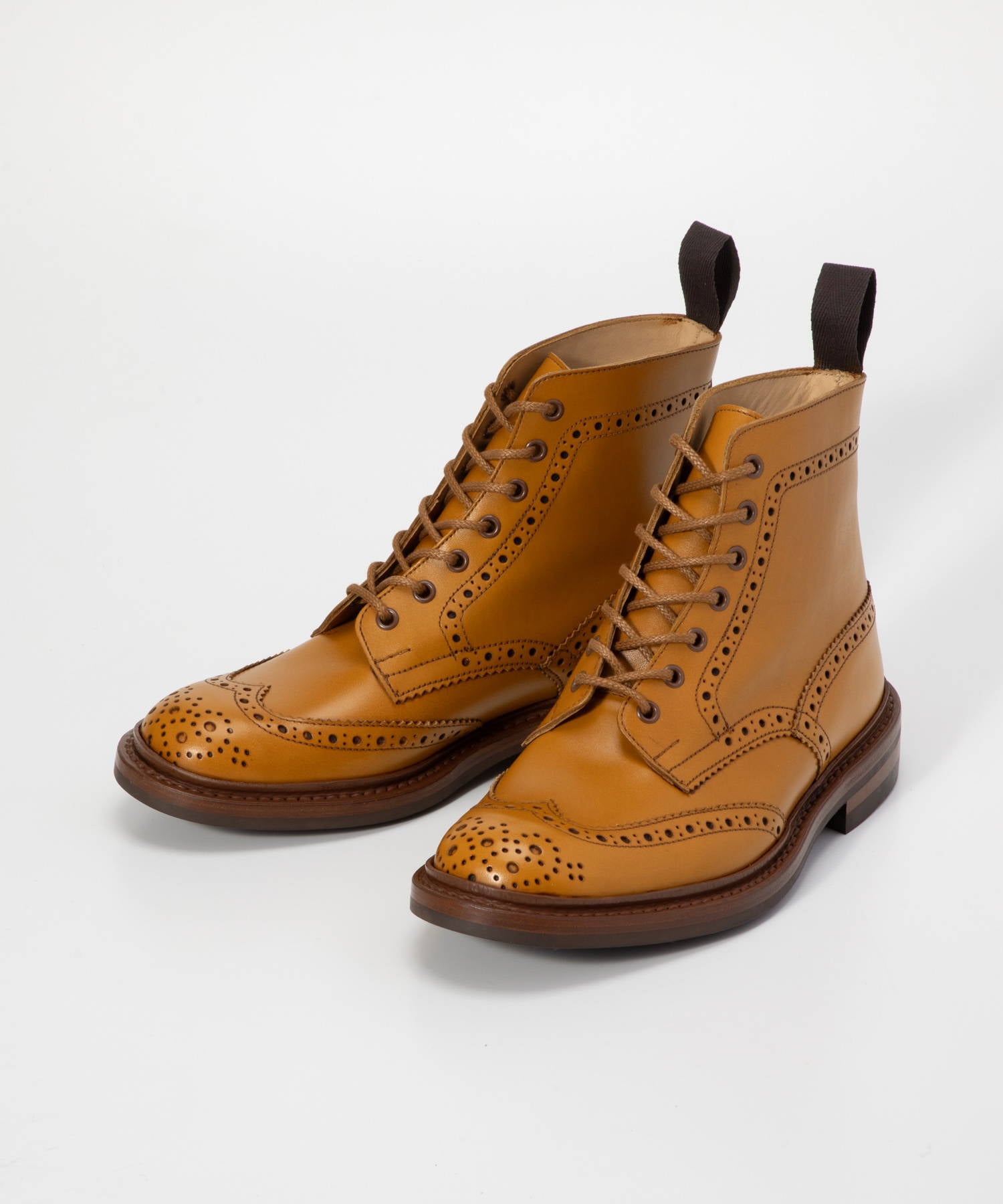 トリッカーズ Tricker's 5634 STOW DAINITE SOLE 5 FIT ブーツ メンズ シューズ ストウ ダイナイトソール フィッティング5 ウィングチップ カントリーブーツ (ライトブラウン) ライトブラウン