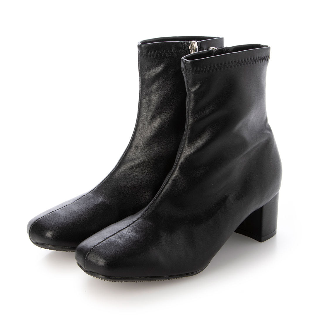 ツルヤ TSURUYA 新作 レディース ブーツ ストレッチブーツ 6088,ブラック