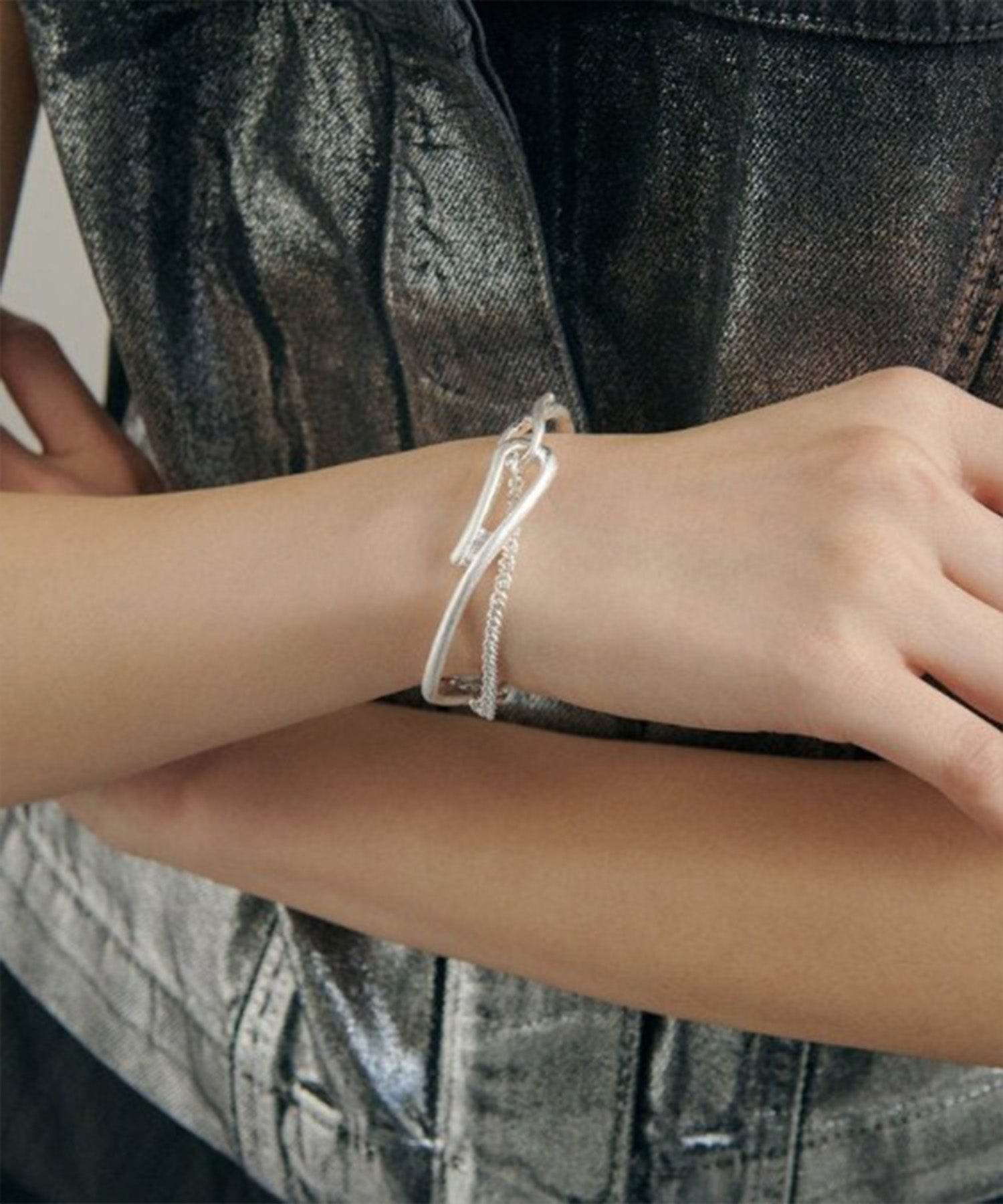 ゴールディ GOLDY アレルギー対応 ミックスチェーンブレスレット 4240202 (シルバー系1) シルバー系1