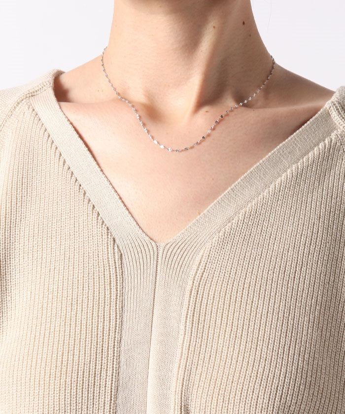 ルボンボン les bon bon 【les bon bon / ルボンボン】sunlight necklace white gold / サンライトネックレス ホワイト ゴールド (シルバー) シルバー