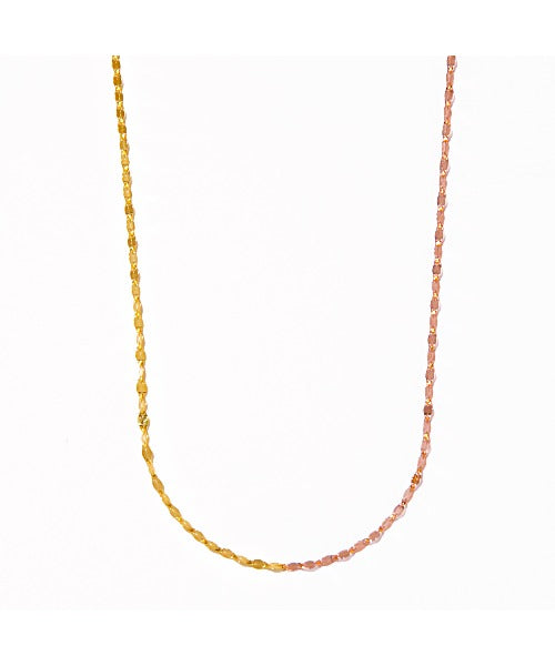 ルボンボン les bon bon 【les bon bon / ルボンボン】victoria double necklace pink gold×yellow gold /ネックレス ゴールド