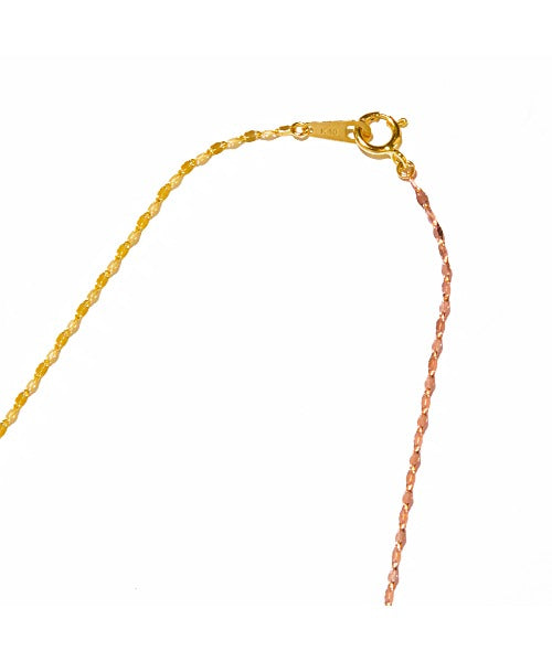 ルボンボン les bon bon 【les bon bon / ルボンボン】victoria double necklace pink gold×yellow gold /ネックレス ゴールド