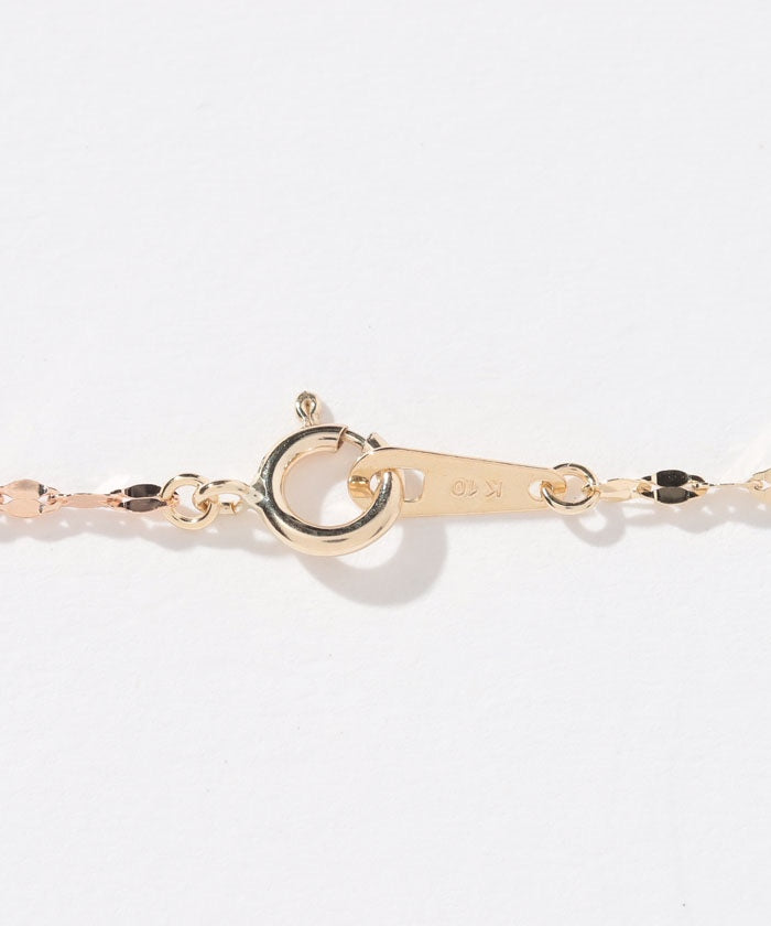 ルボンボン les bon bon 【les bon bon / ルボンボン】victoria double necklace pink gold×yellow gold /ネックレス ゴールド