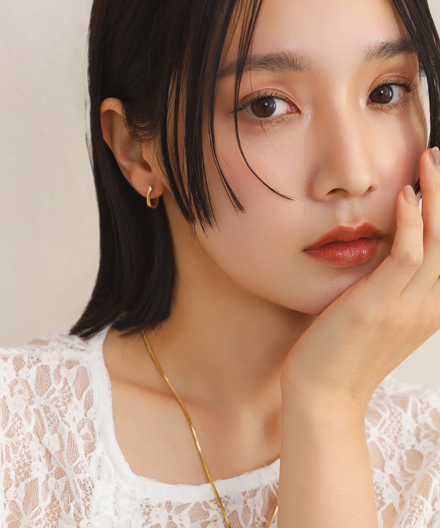 エルエイチエムイー LHME 【WEB限定】”Aqua”フープピアス/サージカルステンレス(金属アレルギー対応) (ゴールド) ゴールド