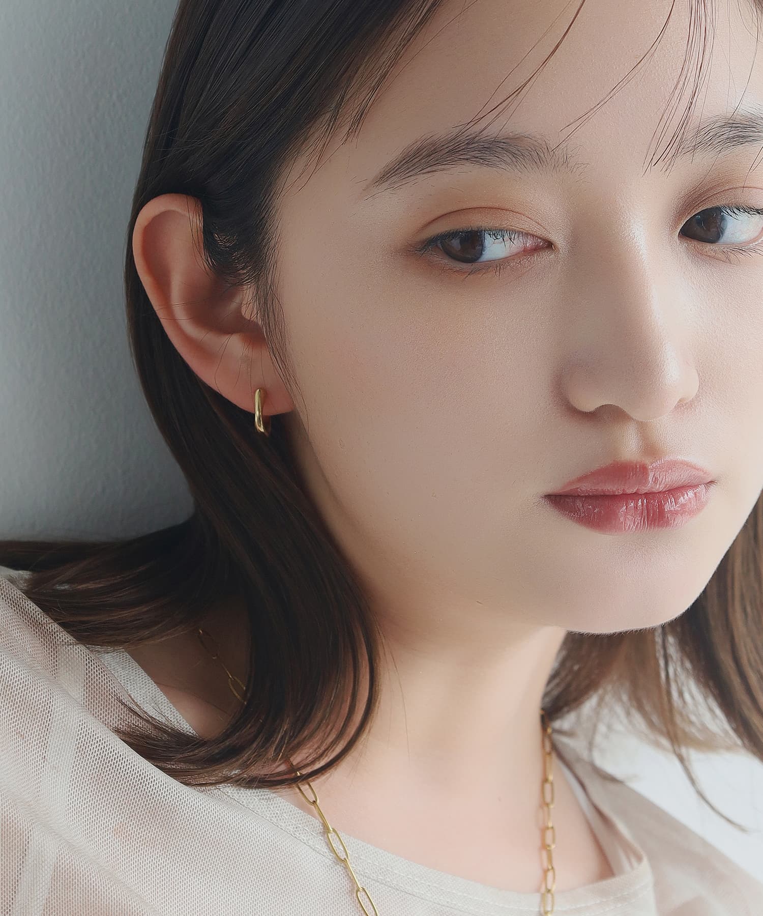 エルエイチエムイー LHME 【WEB限定】”Aqua”フープピアス/サージカルステンレス(金属アレルギー対応) (ゴールド) ゴールド