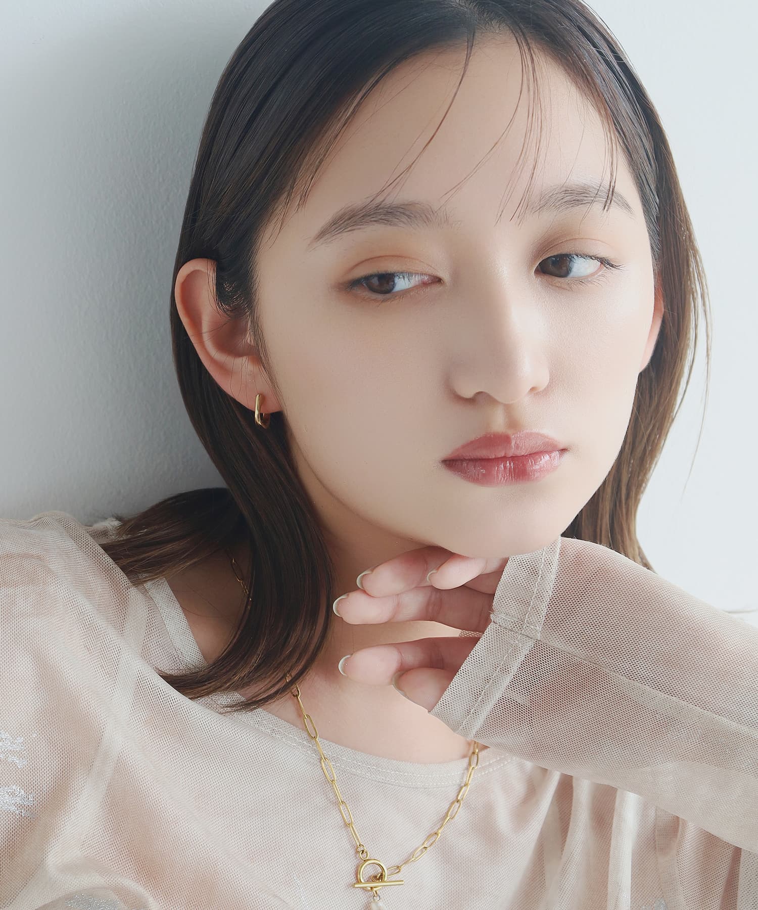 エルエイチエムイー LHME 【WEB限定】”Aqua”フープピアス/サージカルステンレス(金属アレルギー対応) (ゴールド) ゴールド