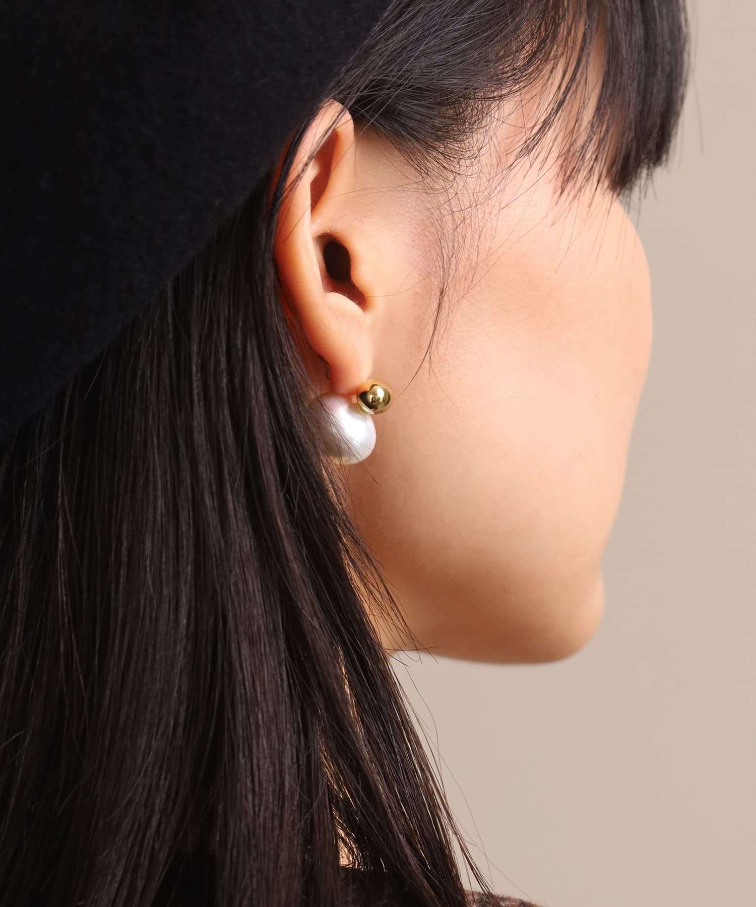 エルエイチエムイー LHME 【WEB限定】“MELLOW”プランプパールピアス/サージカルステンレス(金属アレルギー対応) (ゴールド) ゴールド