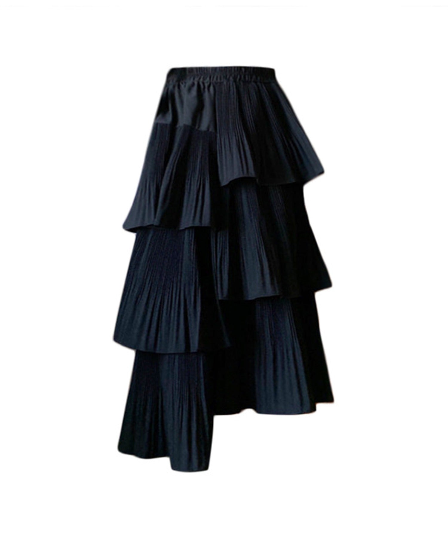 メゾンブリーズ MAISON BREEZE 【MAISON BREEZE】スカート ティアードスカート アシメ フリル ミディ丈 ウエストゴム レディース 韓国 SCCH483