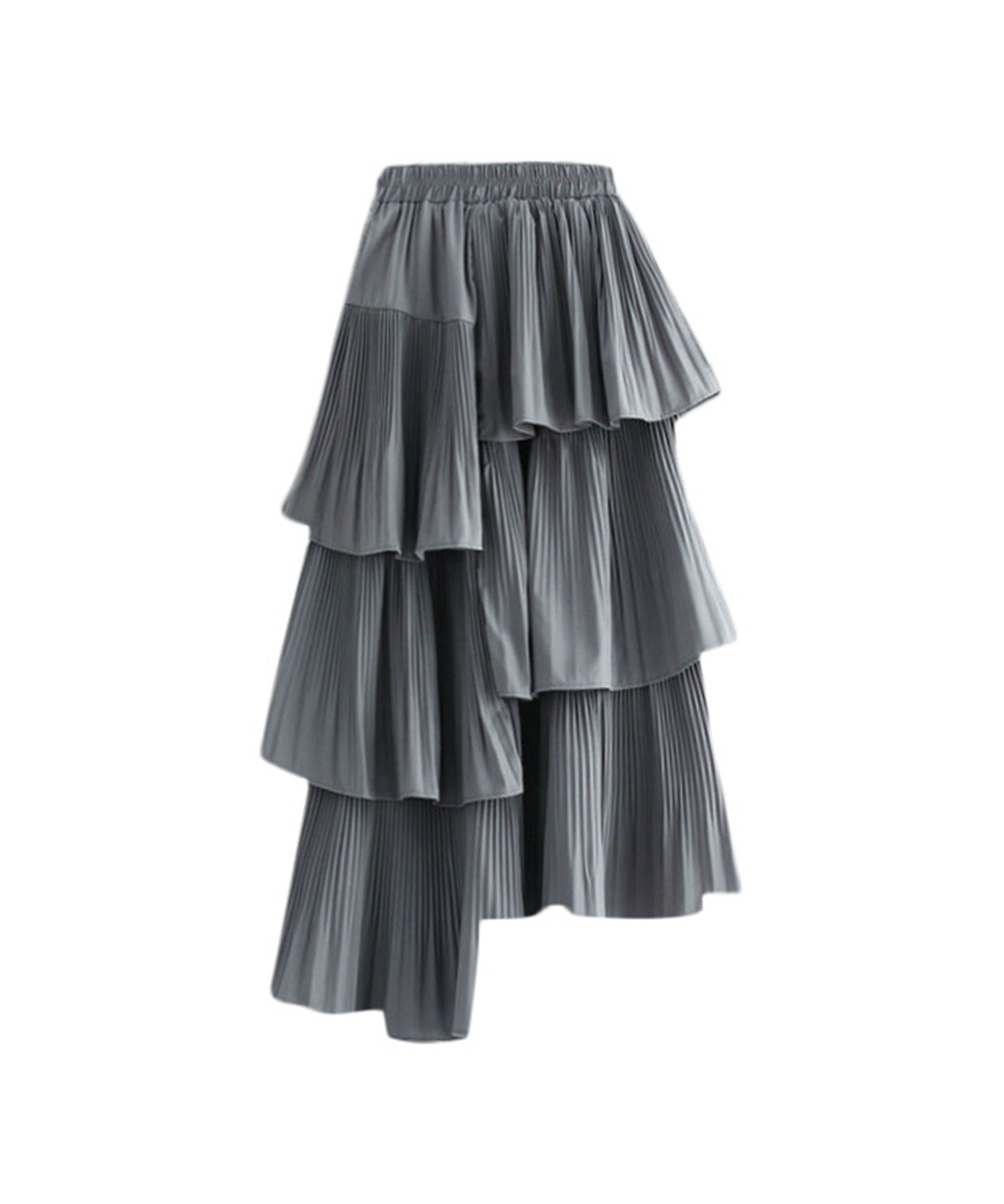 メゾンブリーズ MAISON BREEZE 【MAISON BREEZE】スカート ティアードスカート アシメ フリル ミディ丈 ウエストゴム レディース 韓国 SCCH483