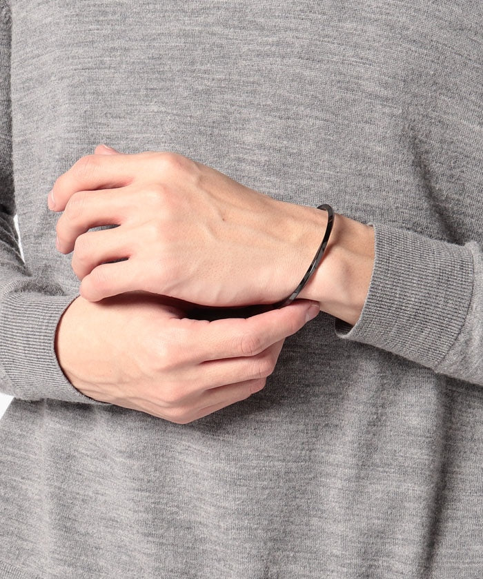 【SETUP7】メタル ツイストバングル アクセサリー シンプル メンズ 腕輪 KNF037 (ゴールド) ゴールド