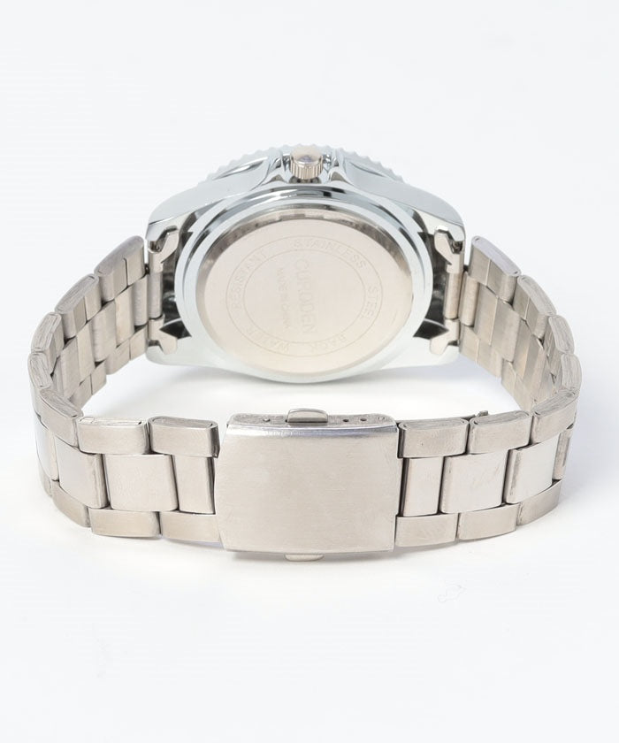 【SETUP7】シルバー×カラー配色アナログ時計 KNF030 (ブルー) ブルー