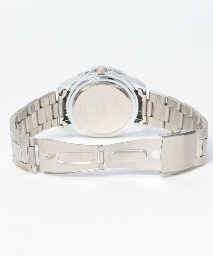 【SETUP7】シルバー×カラー配色アナログ時計 KNF030 (ブルー) ブルー