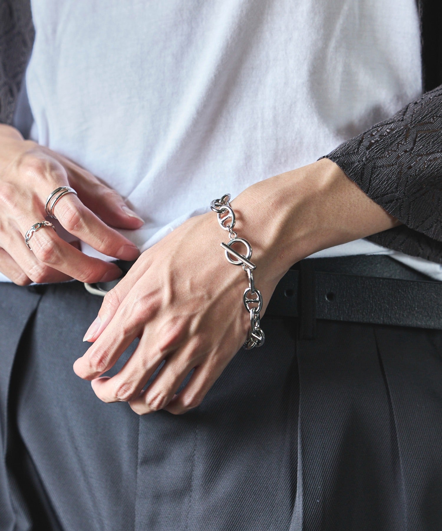 メゾンクラブ MAISON CLUB Anchor Chain bracelet アンカーチェーンブレスレット INF (シルバー) シルバー