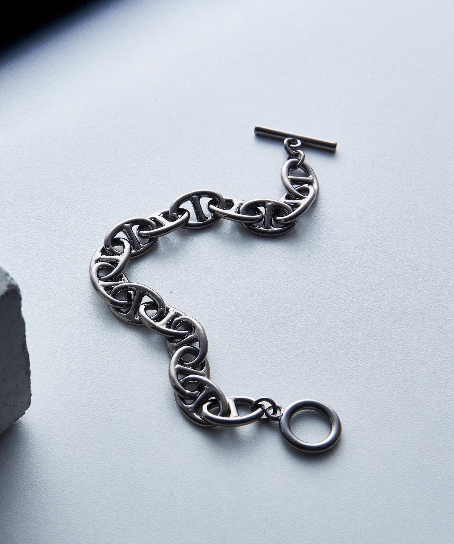 メゾンクラブ MAISON CLUB Anchor Chain bracelet アンカーチェーンブレスレット INF (ブラック) ブラック