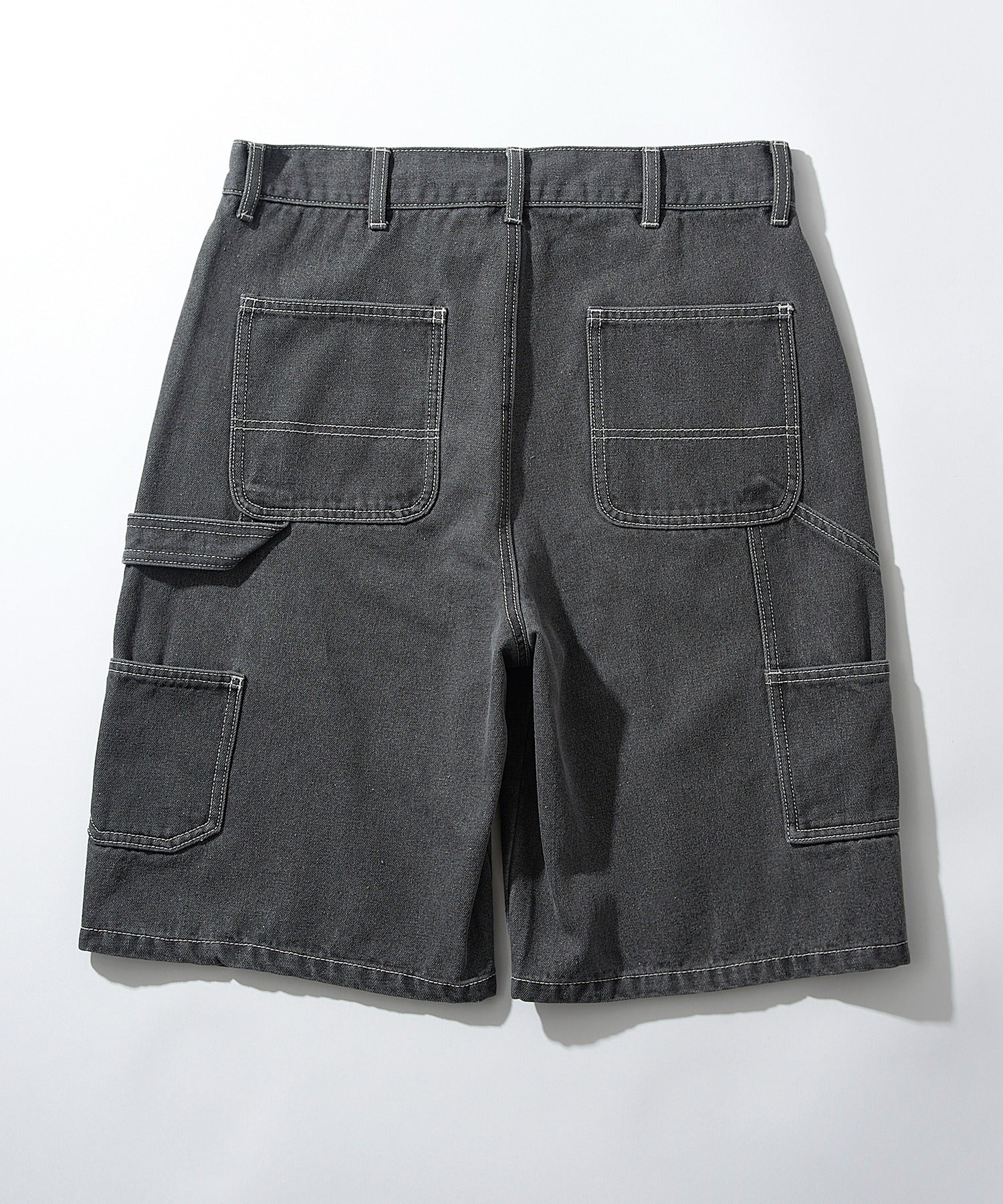 メゾンクラブ MAISON CLUB Double Knee Short Pants / デニムダブルニーショートパンツ ショーツ (グレー) グレー