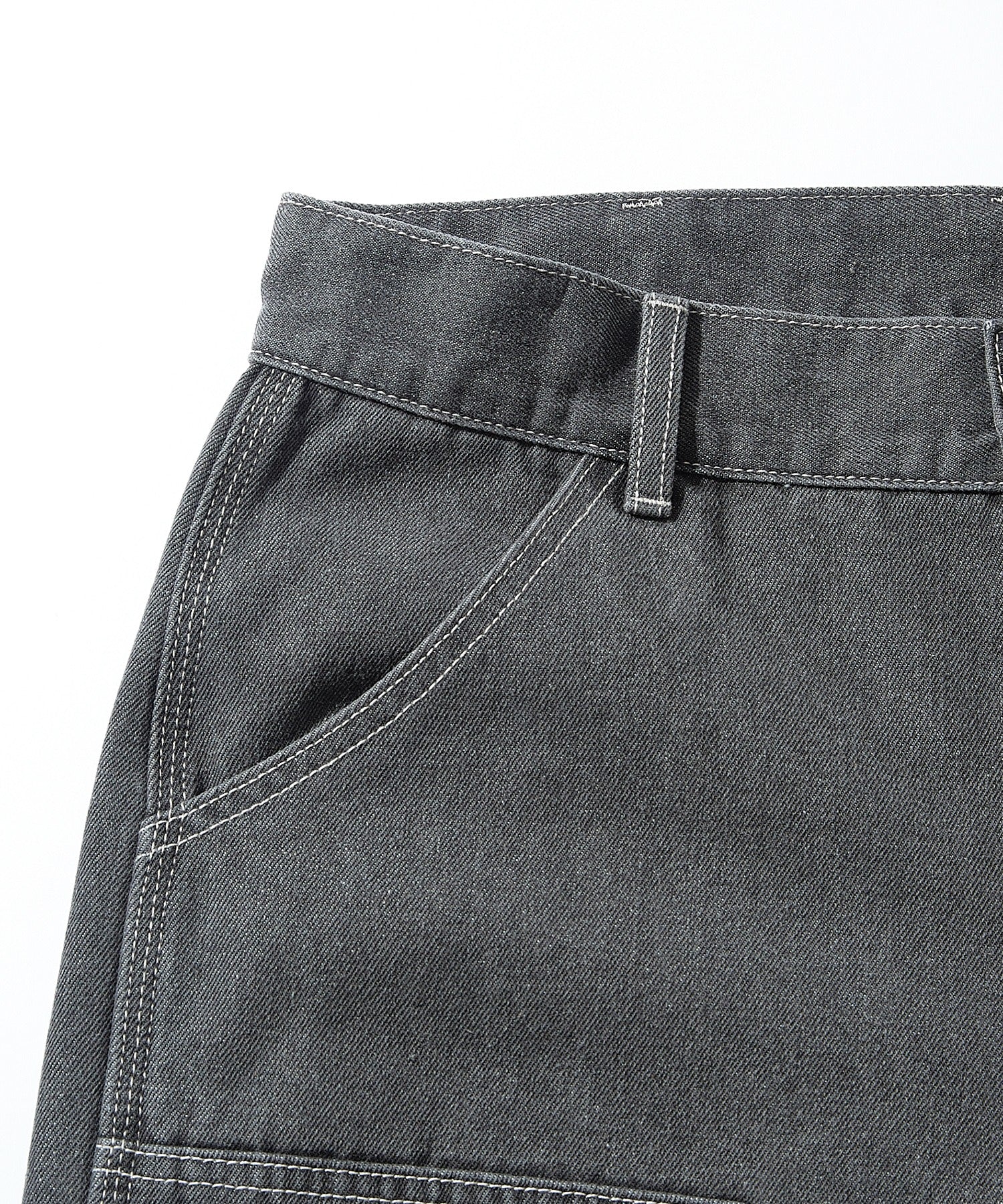 メゾンクラブ MAISON CLUB Double Knee Short Pants / デニムダブルニーショートパンツ ショーツ (グレー) グレー